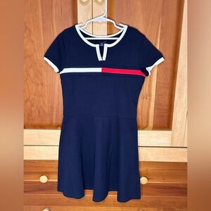 NWT Tommy Hilfiger Navy Blue Dress with Red & White Accent